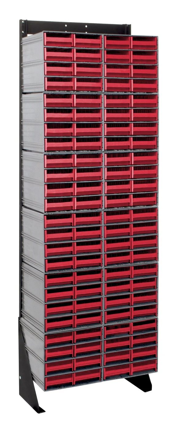 Quantum QIC-170-83RD Single-Sided Interlocking Storage Cabinets Floor Stand, 12"D x 23-5/8"W x 75"H, Black