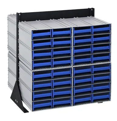 Quantum QIC-224-83BL Double-Sided Interlocking Storage Cabinets Floor Stand, 24"D x 23-5/8"W x 28"H, Black