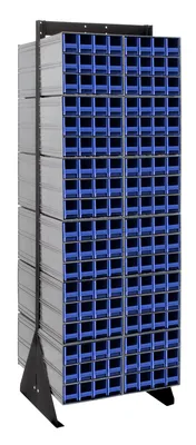 Quantum QIC-270-122BL Double-Sided Interlocking Storage Cabinets Floor Stand, 24"D x 23-5/8"W x 75"H, Black