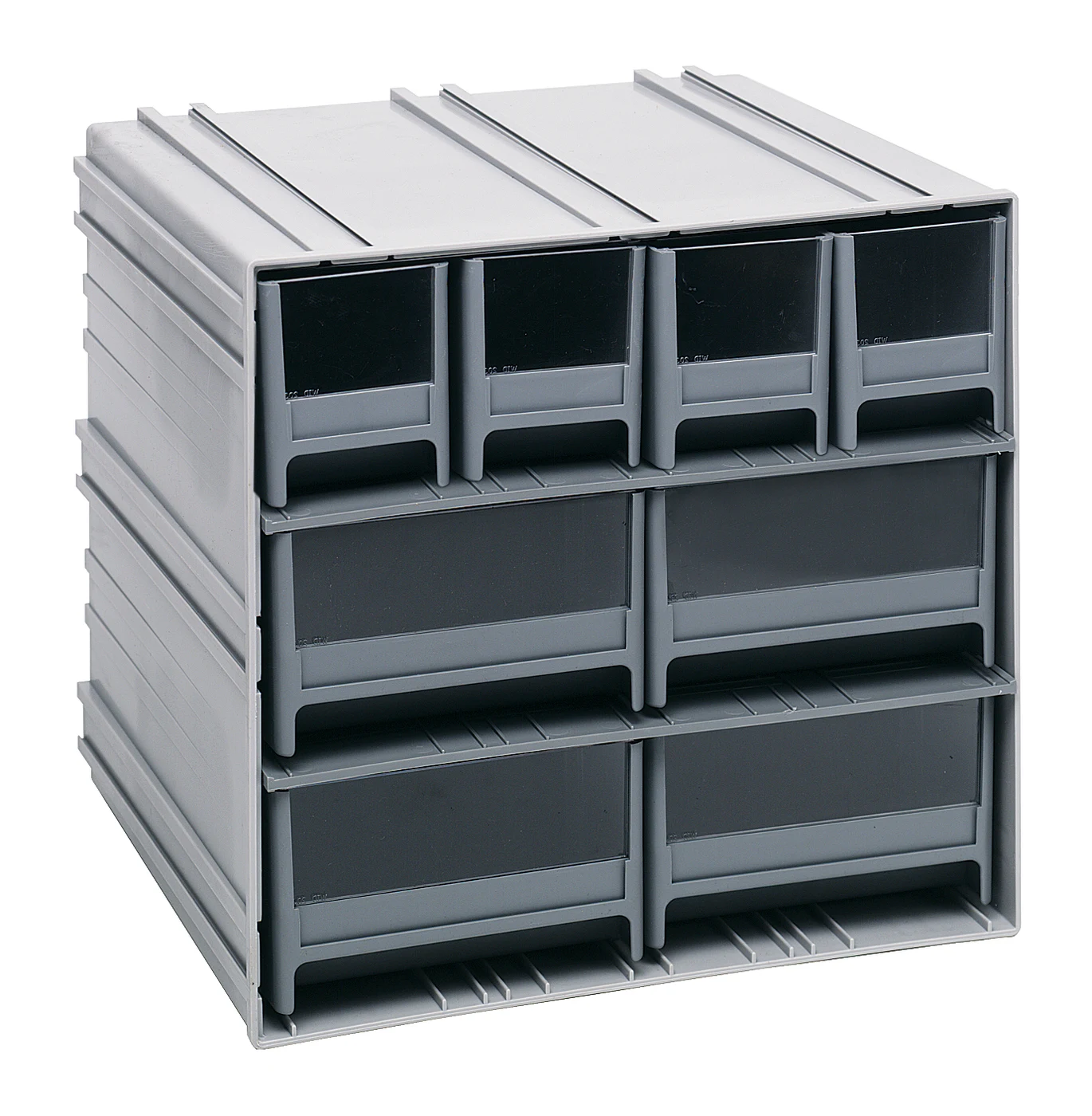Quantum QIC-4244GY Interlocking Storage Cabinets, 11-3/8"D x 11-3/4"W x 11"H, Gray