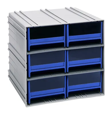 Quantum QIC-64BL Interlocking Storage Cabinets, 11-3/8"D x 11-3/4"W x 11"H, Gray