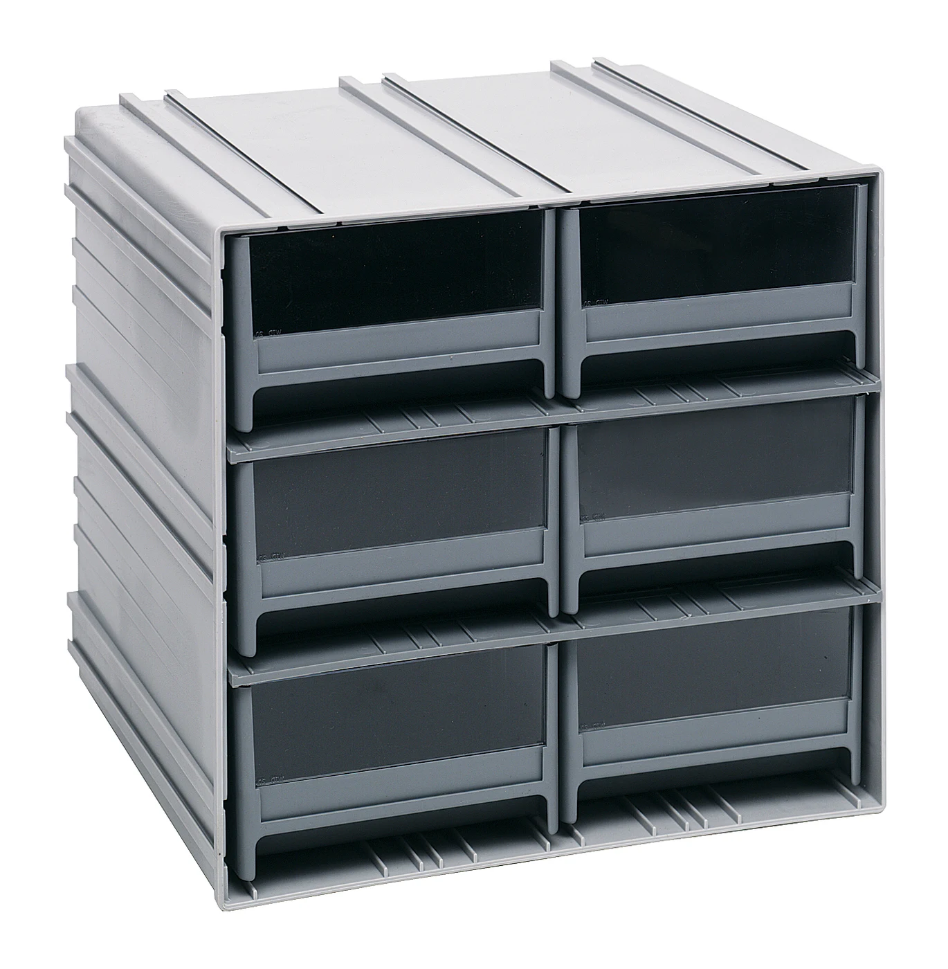 Quantum QIC-64GY Interlocking Storage Cabinets, 11-3/8"D x 11-3/4"W x 11"H, Gray