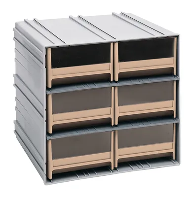 Quantum QIC-64IV Interlocking Storage Cabinets, 11-3/8"D x 11-3/4"W x 11"H, Gray