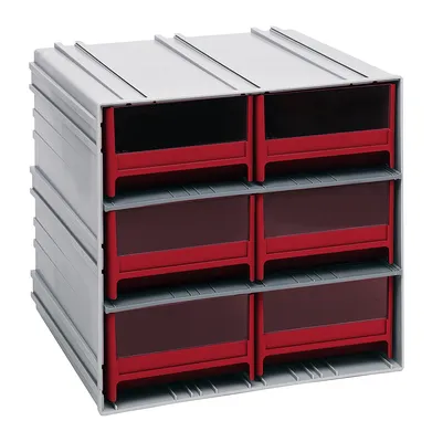 Quantum QIC-64RD Interlocking Storage Cabinets, 11-3/8"D x 11-3/4"W x 11"H, Gray