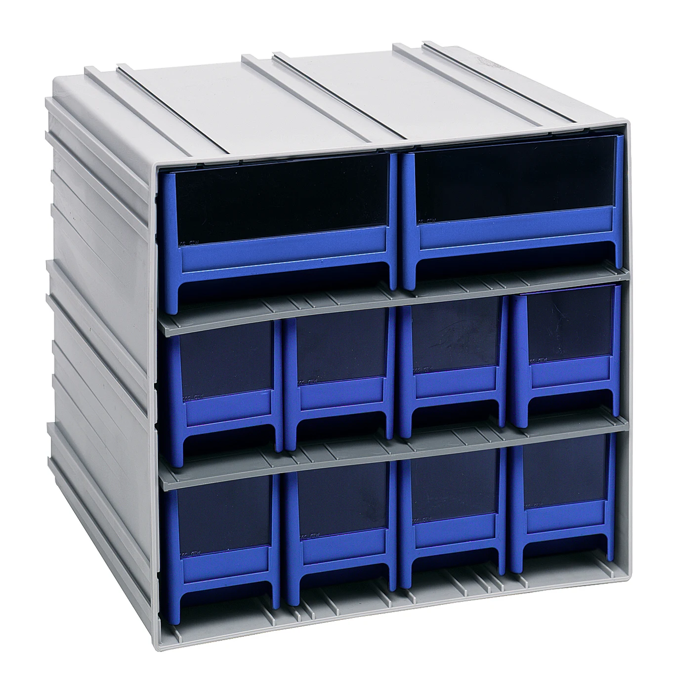 Quantum QIC-8224BL Interlocking Storage Cabinets, 11-3/8"D x 11-3/4"W x 11"H, Gray