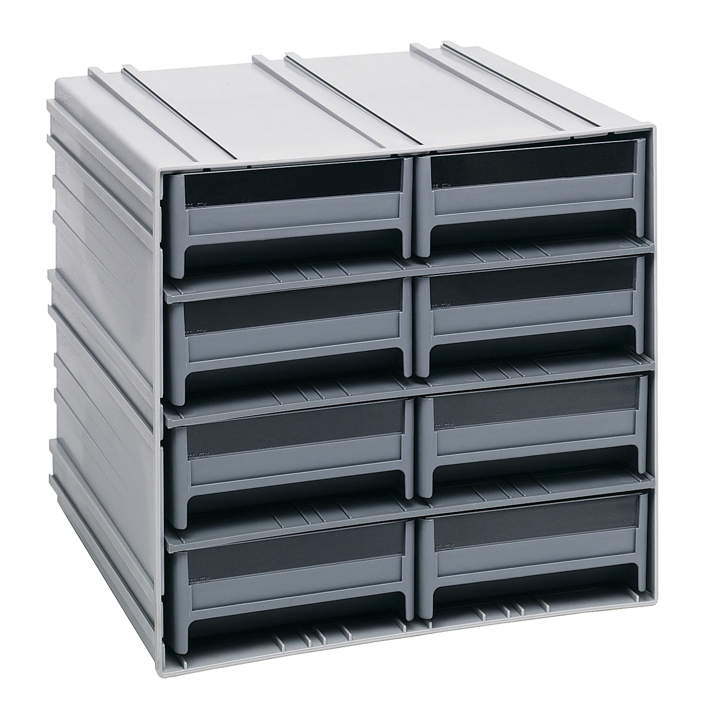 Quantum QIC-83GY Interlocking Storage Cabinets, 11-3/8"D x 11-3/4"W x 11"H, Gray