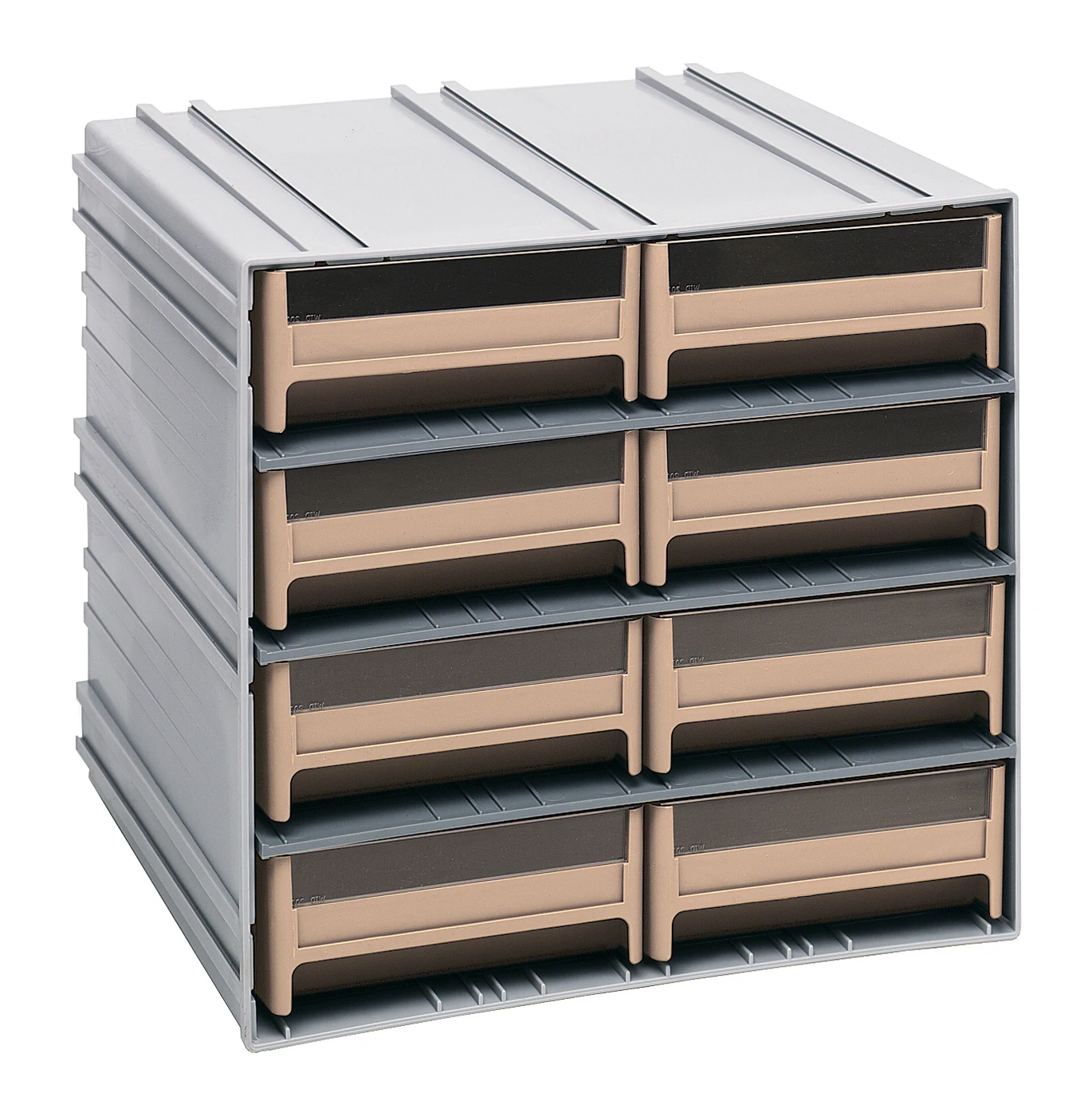 Quantum QIC-83IV Interlocking Storage Cabinets, 11-3/8"D x 11-3/4"W x 11"H, Gray