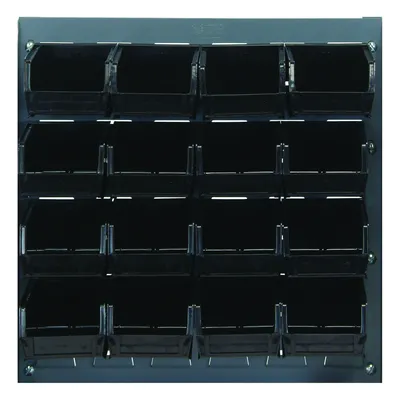 Quantum QLP-1819-210-16BK Wall Mounted Louvered Panel, 18"L x 6"D x 19"H, 175 lb capacity, Gray