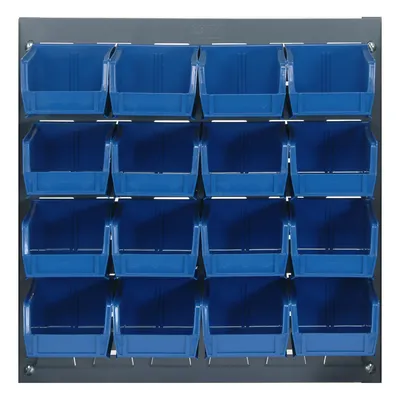 Quantum QLP-1819-210-16BL Wall Mounted Louvered Panel, 18"L x 6"D x 19"H, 175 lb capacity, Gray