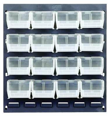 Quantum QLP-1819-210-16CL Wall Mounted Louvered Panel, 18"L x 6"D x 19"H, 175 lb capacity, Gray