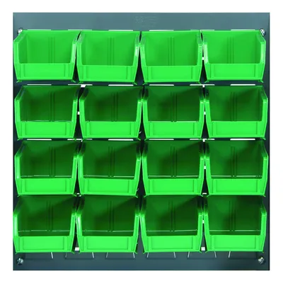 Quantum QLP-1819-220-16GN Wall Mounted Louvered Panel, 18"L x 8"D x 19"H, 175 lb capacity, Gray