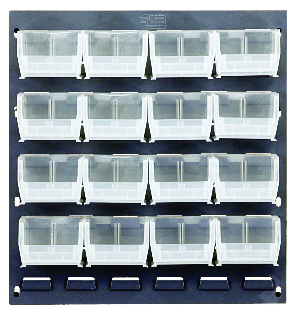 Quantum QLP-1819-220-16CL Wall Mounted Louvered Panel, 18"L x 8"D x 19"H, 175 lb capacity, Gray
