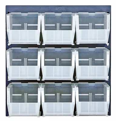 Quantum QLP-1819-230-9CL Wall Mounted Louvered Panel, 18"L x 11"D x 19"H, 175 lb capacity, Gray