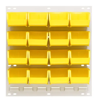 Quantum QLP-1819HC-210-16YL Wall Mounted Louvered Panel, 18"L x 6"D x 19"H, 175 lb capacity, Oyster White