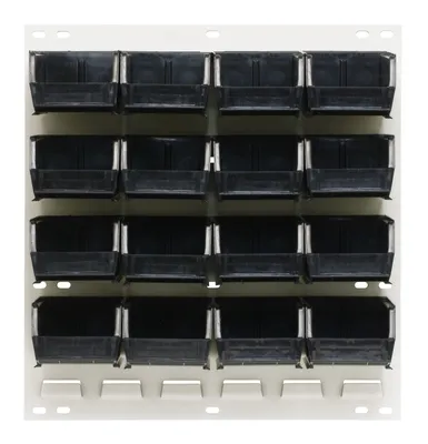 Quantum QLP-1819HC-220-16BK Wall Mounted Louvered Panel, 18"L x 8"D x 19"H, 175 lb capacity, Oyster White