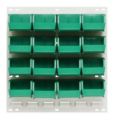 Quantum QLP-1819HC-220-16GN Wall Mounted Louvered Panel, 18"L x 8"D x 19"H, 175 lb capacity, Oyster White