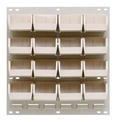 Quantum QLP-1819HC-220-16IV Wall Mounted Louvered Panel, 18"L x 8"D x 19"H, 175 lb capacity, Oyster White