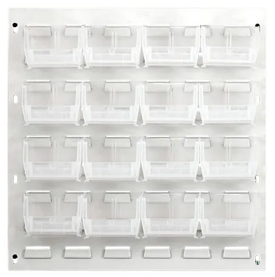 Quantum QLP-1819HC-220-16CL Wall Mounted Louvered Panel, 18"L x 8"D x 19"H, 175 lb capacity, Oyster White