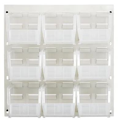 Quantum QLP-1819HC-230-9CL Wall Mounted Louvered Panel, 18"L x 11"D x 19"H, 175 lb capacity, Oyster White