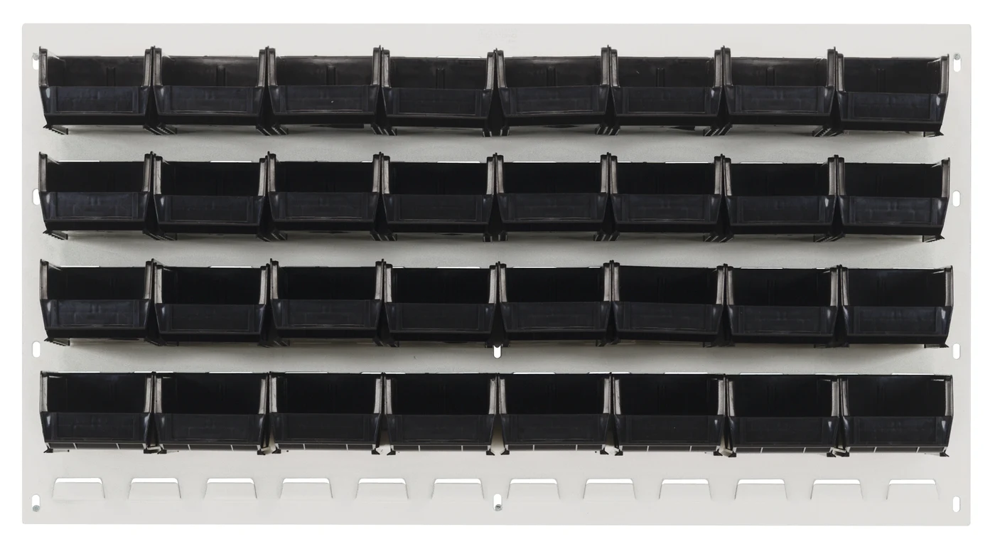 Quantum QLP-3619HC-210-32BK Wall Mounted Louvered Panel, 36"L x 6"D x 19"H, 200 lb capacity, Oyster White