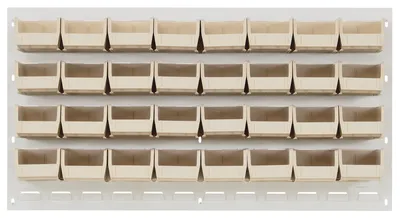 Quantum QLP-3619HC-210-32IV Wall Mounted Louvered Panel, 36"L x 6"D x 19"H, 200 lb capacity, Oyster White