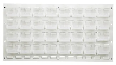 Quantum QLP-3619HC-210-32CL Wall Mounted Louvered Panel, 36"L x 6"D x 19"H, 200 lb capacity, Oyster White
