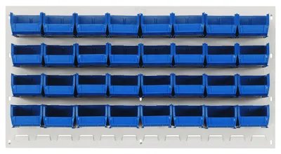 Quantum QLP-3619HC-220-32BL Wall Mounted Louvered Panel, 36"L x 8"D x 19"H, 200 lb capacity, Oyster White