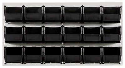 Quantum QLP-3619HC-230-18BK Wall Mounted Louvered Panel, 36"L x 11"D x 19"H, 200 lb capacity, Oyster White