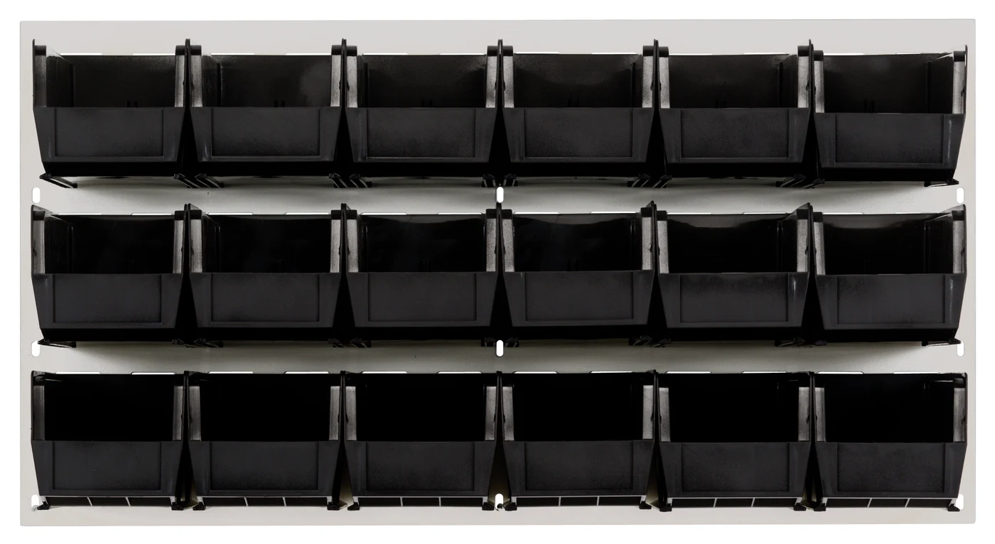 Quantum QLP-3619HC-230-18BK Wall Mounted Louvered Panel, 36"L x 11"D x 19"H, 200 lb capacity, Oyster White