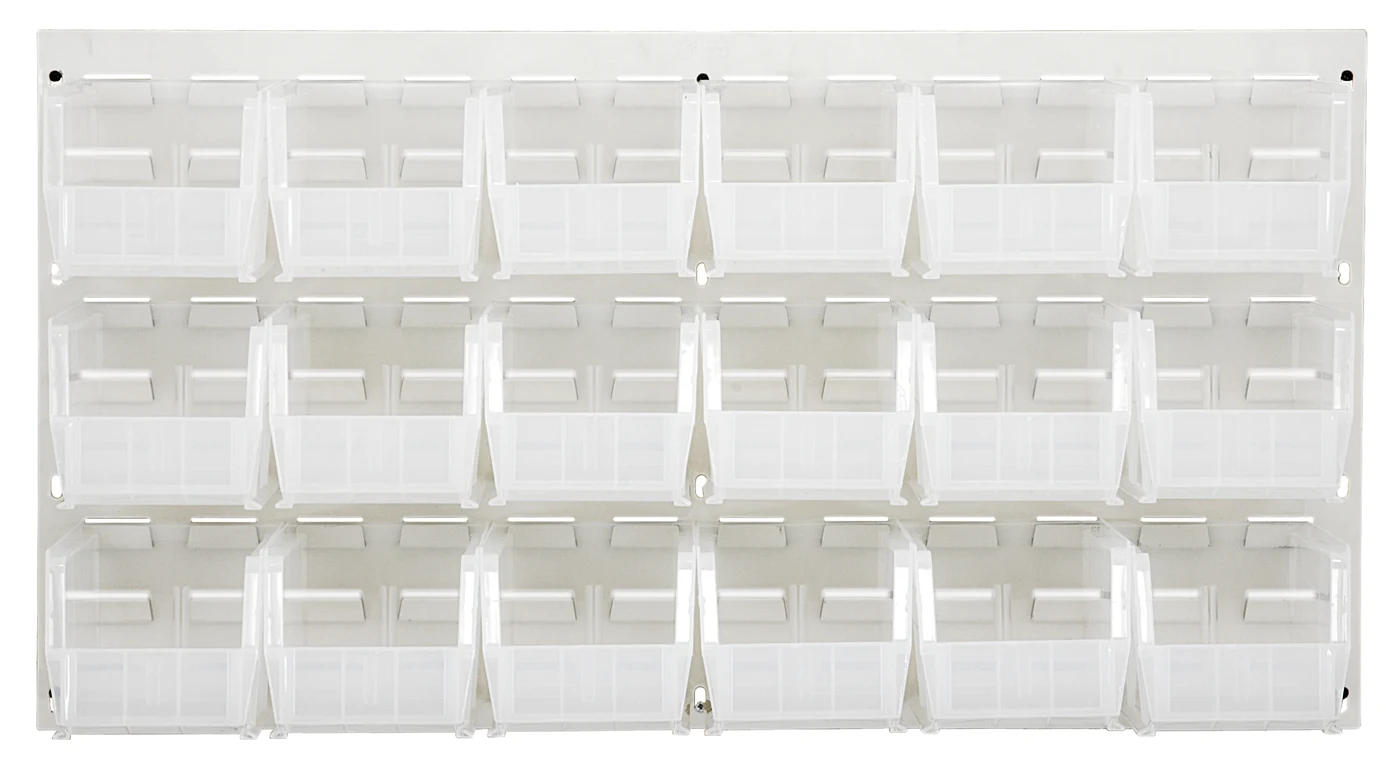 Quantum QLP-3619HC-230-18CL Wall Mounted Louvered Panel, 36"L x 11"D x 19"H, 200 lb capacity, Oyster White