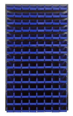 Quantum QLP-3661-220-120BL Wall Mounted Louvered Panel, 36"L x 8"D x 61"H, 1000 lb capacity, Gray