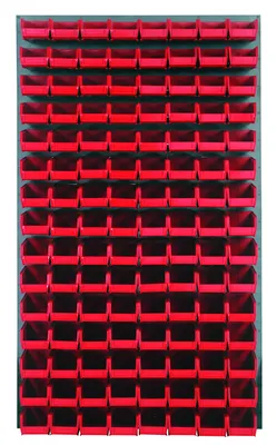 Quantum QLP-3661-220-120RD Wall Mounted Louvered Panel, 36"L x 8"D x 61"H, 1000 lb capacity, Gray