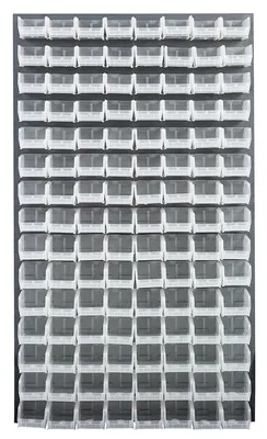 Quantum QLP-3661-220-120CL Wall Mounted Louvered Panel, 36"L x 8"D x 61"H, 1000 lb capacity, Gray