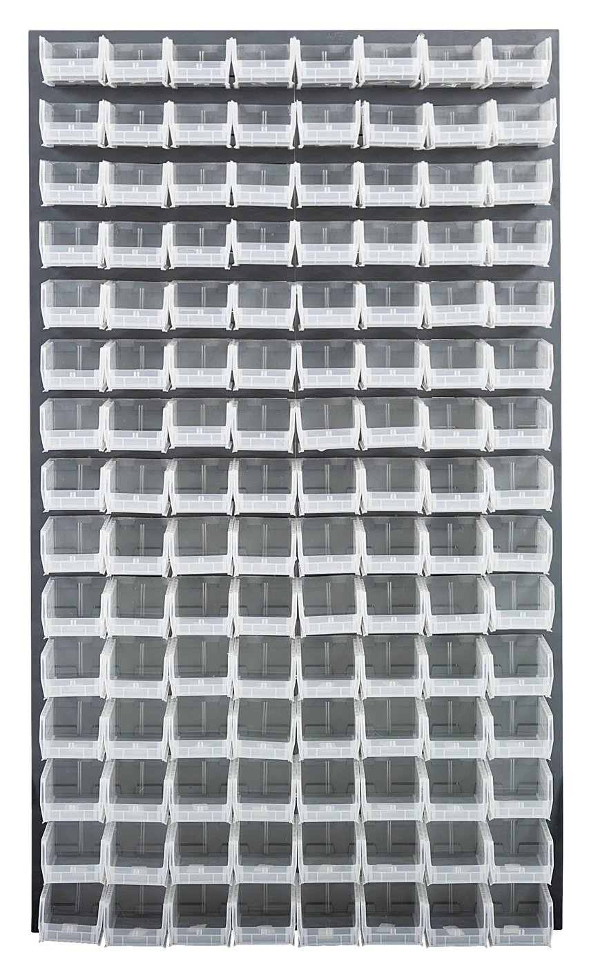 Quantum QLP-3661-220-120CL Wall Mounted Louvered Panel, 36"L x 8"D x 61"H, 1000 lb capacity, Gray