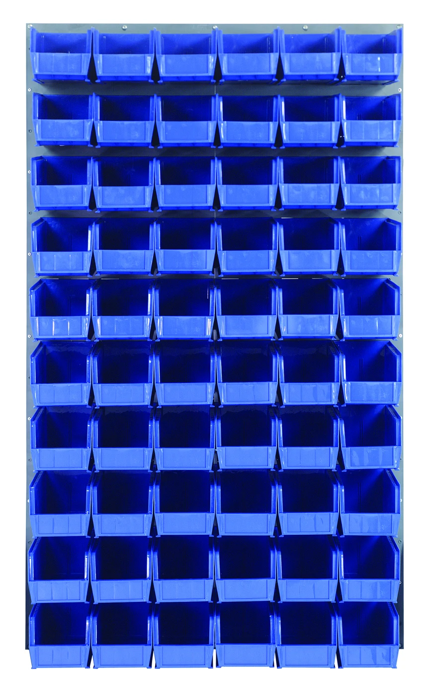 Quantum QLP-3661-230-60BL Wall Mounted Louvered Panel, 36"L x 11"D x 61"H, 1000 lb capacity, Gray