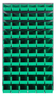Quantum QLP-3661-230-60GN Wall Mounted Louvered Panel, 36"L x 11"D x 61"H, 1000 lb capacity, Gray