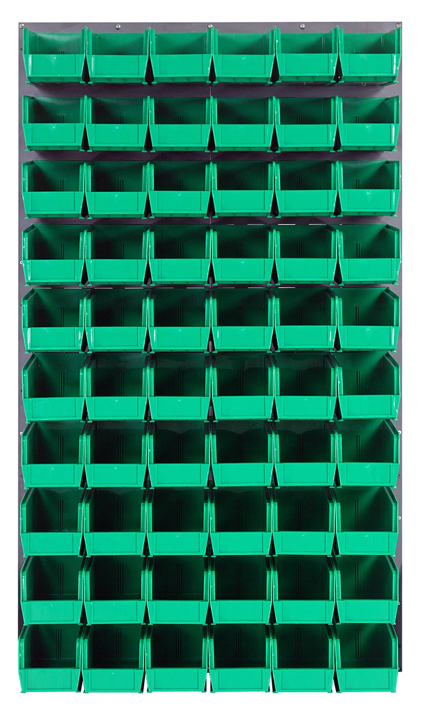 Quantum QLP-3661-230-60GN Wall Mounted Louvered Panel, 36"L x 11"D x 61"H, 1000 lb capacity, Gray