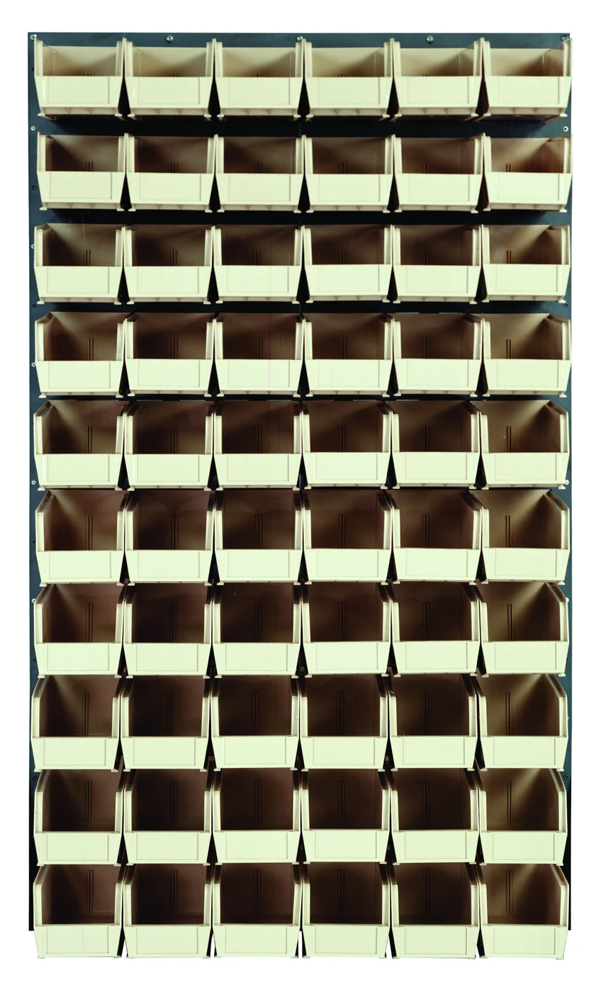Quantum QLP-3661-230-60IV Wall Mounted Louvered Panel, 36"L x 11"D x 61"H, 1000 lb capacity, Gray