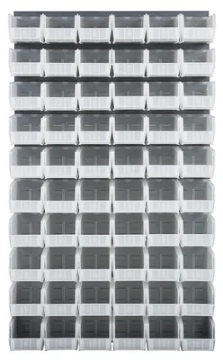 Quantum QLP-3661-230-60CL Wall Mounted Louvered Panel, 36"L x 11"D x 61"H, 1000 lb capacity, Gray