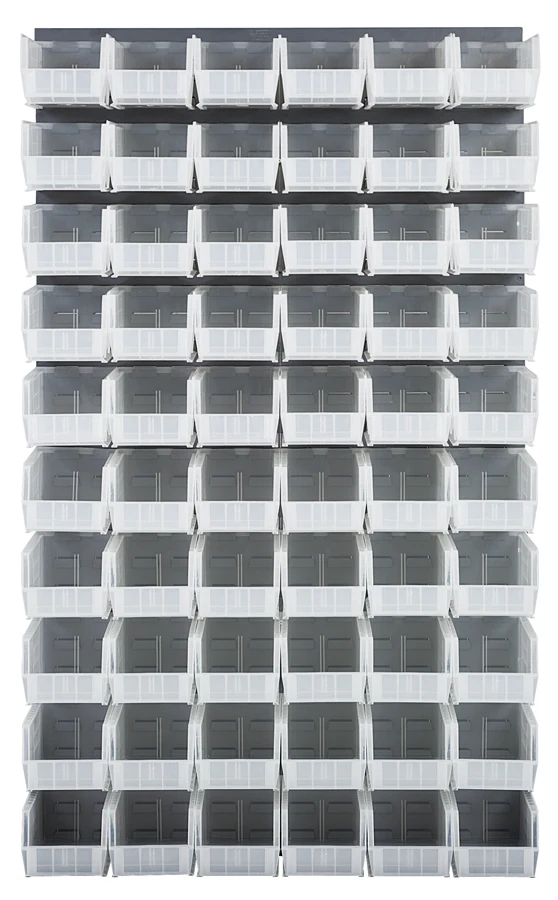 Quantum QLP-3661-230-60CL Wall Mounted Louvered Panel, 36"L x 11"D x 61"H, 1000 lb capacity, Gray