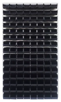 Quantum QLP-3661HC-220-120BK Wall Mounted Louvered Panel, 36"L x 8"D x 61"H, 1000 lb capacity, Oyster White