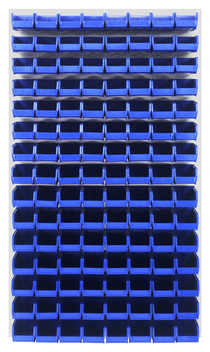 Quantum QLP-3661HC-220-120BL Wall Mounted Louvered Panel, 36"L x 8"D x 61"H, 1000 lb capacity, Oyster White