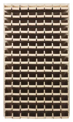 Quantum QLP-3661HC-220-120IV Wall Mounted Louvered Panel, 36"L x 8"D x 61"H, 1000 lb capacity, Oyster White