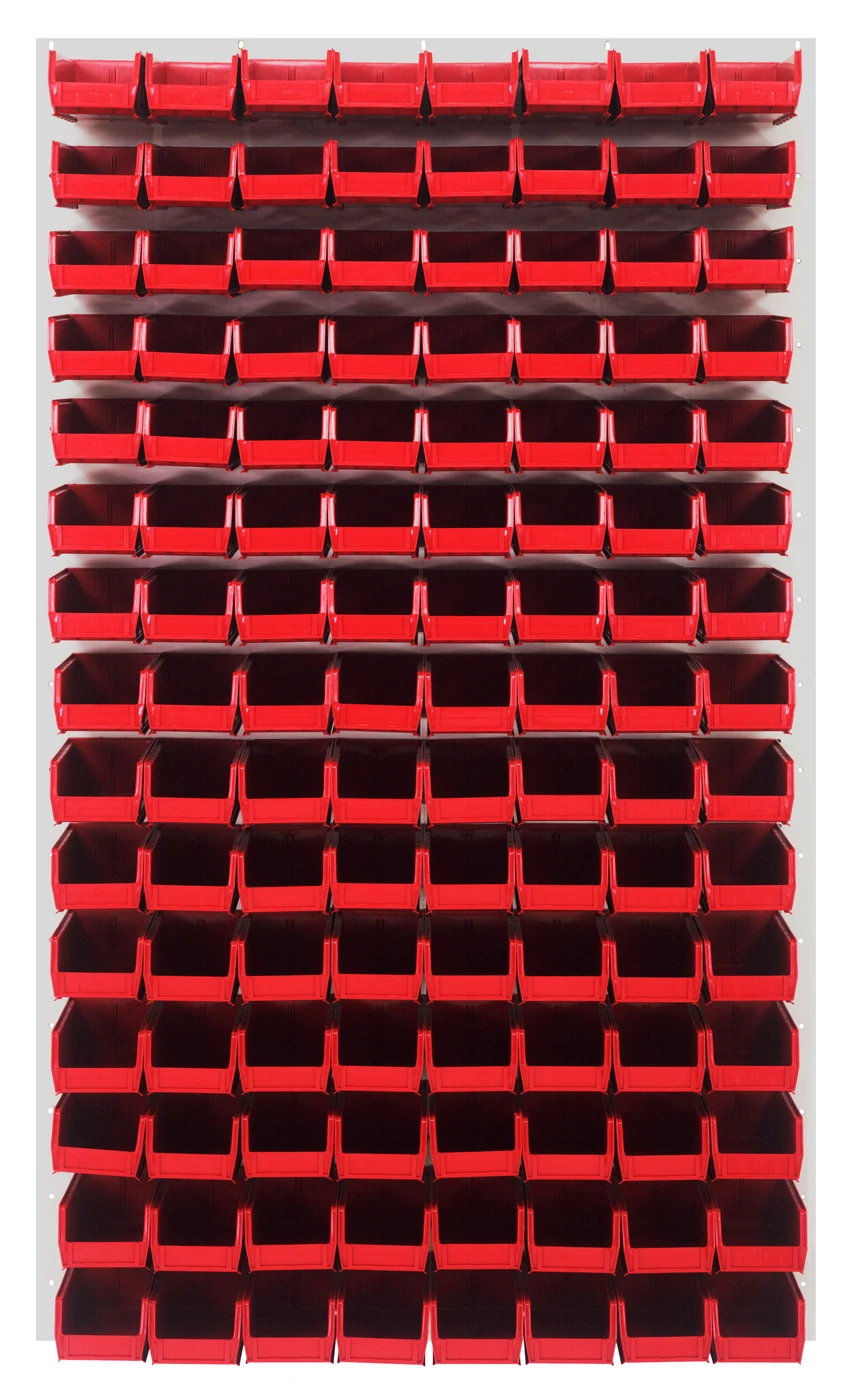 Quantum QLP-3661HC-220-120RD Wall Mounted Louvered Panel, 36"L x 8"D x 61"H, 1000 lb capacity, Oyster White