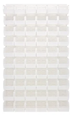 Quantum QLP-3661HC-230-60CL Wall Mounted Louvered Panel, 36"L x 11"D x 61"H, 1000 lb capacity, Oyster White