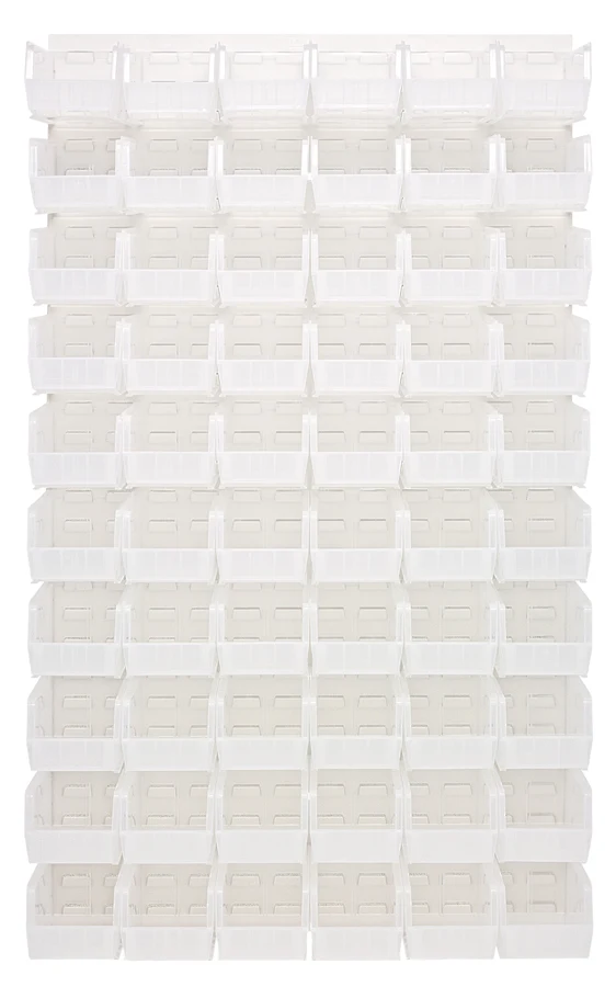 Quantum QLP-3661HC-230-60CL Wall Mounted Louvered Panel, 36"L x 11"D x 61"H, 1000 lb capacity, Oyster White