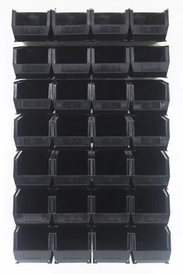 Quantum QLP-3661HC-240-28BK Wall Mounted Louvered Panel, 36"L x 15"D x 61"H, 1000 lb capacity, Oyster White