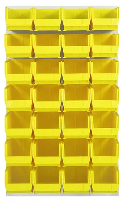 Quantum QLP-3661HC-240-28YL Wall Mounted Louvered Panel, 36"L x 15"D x 61"H, 1000 lb capacity, Oyster White