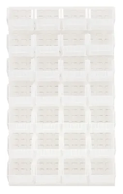 Quantum QLP-3661HC-240-28CL Wall Mounted Louvered Panel, 36"L x 15"D x 61"H, 1000 lb capacity, Oyster White