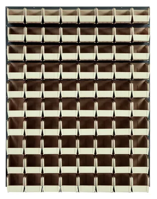 Quantum QLP-4861-230-80IV Wall Mounted Louvered Panel, 48"L x 11"D x 61"H, 1000 lb capacity, Gray